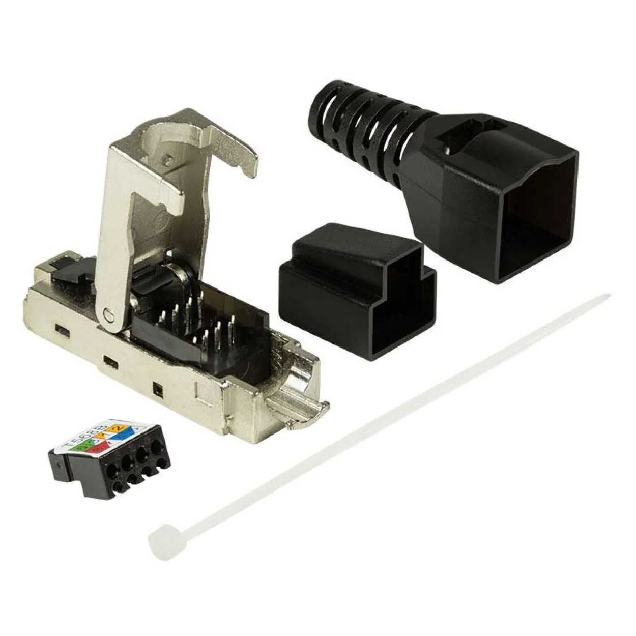 LogiLink RJ45-Steckverbinder Kat.6A, T568A, geschirmt