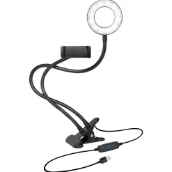 LogiLink Smartphone-Ringlicht-Klemmhalterung, DM 8.5cm