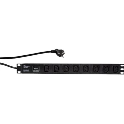 Logilink Steckdosenleiste 19" 8fach IEC320, schwarz