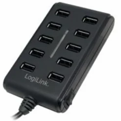 LogiLink UA0125 10-port USB 2.0 extern mit Netzteil schwarz