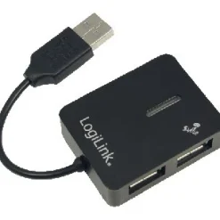 LogiLink UA0139 4-port USB 2.0 extern ohne Netzteil schwarz
