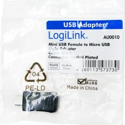 LogiLink USB 2.0 Adapter, Micro USB Stecker - Mini USB