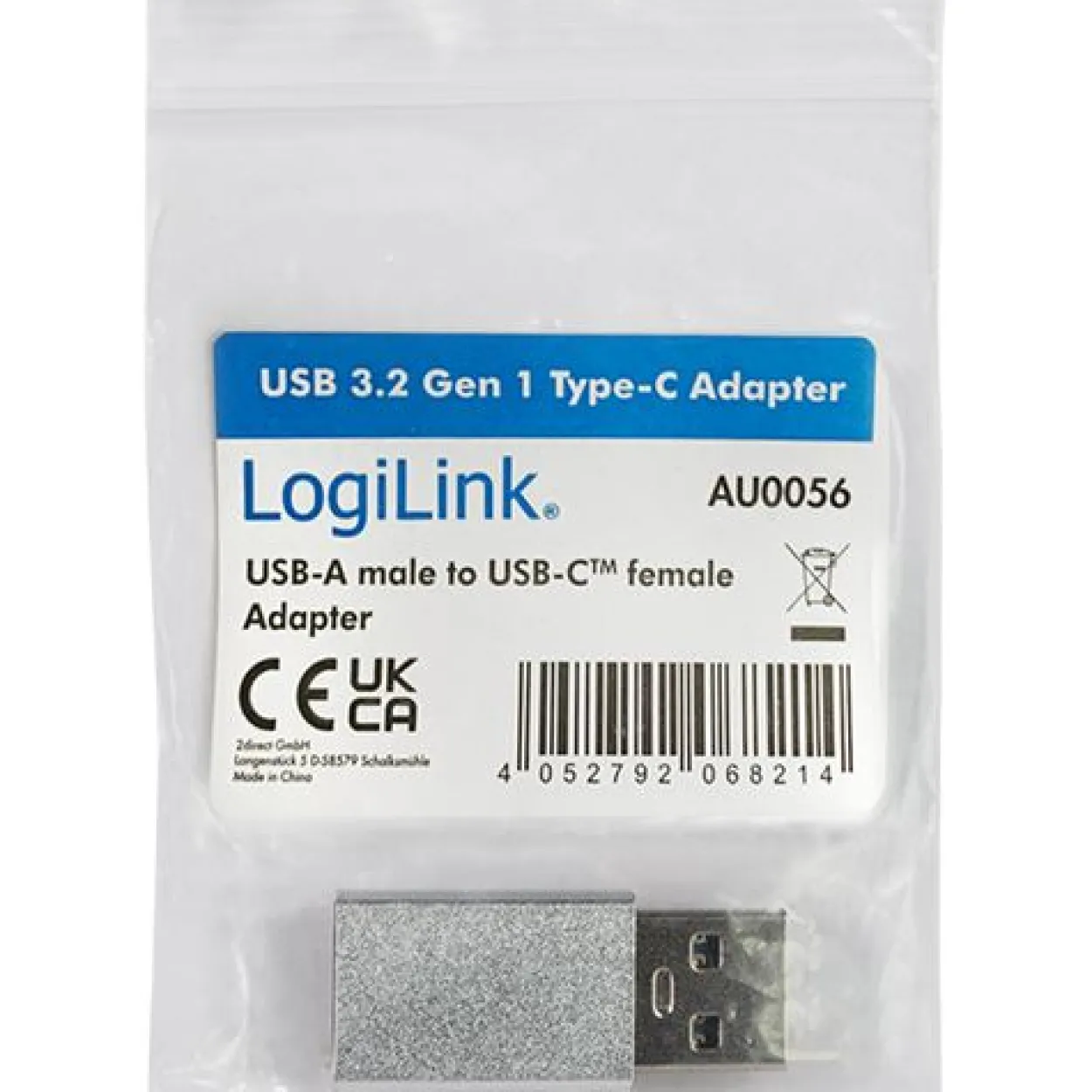 LogiLink USB-C 3.2 zu USB-A/M Adapter