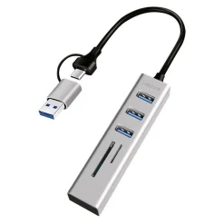 Logilink USB 3.0 HUB, 3x USB-A, SD/microSD-Slot, 5 Gbit/s