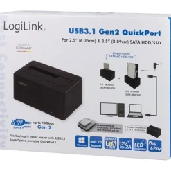 LogiLink USB 3.1 Quickport für 2,5" + 3,5" SATA HDD/SSD