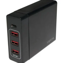 Logilink USB Tischladeadapter, LogiLink 3xUSB-A Port+1xUSB-C Port,60W