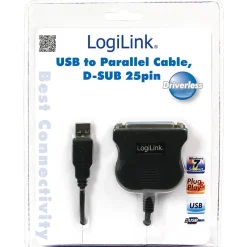 LogiLink USB 2.0 zu Parallel Adapter DSUB-25