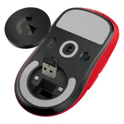 Logitech G PRO X SUPERLIGHT - Maus - optisch - 5 Tasten - kabellos - LIGHTSPEED - LIGHTSPEED-Receiver - Rot