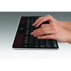 Logitech K750 USB Deutsch schwarz (kabellos)