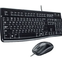 Logitech MK120 USB Belgisch schwarz (kabelgebunden)
