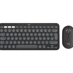 Logitech Pebble 2 Combo for Mac Deutsch USB und Bluetooth schwarz/grau