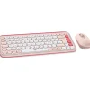 Logitech POP Icon Combo Deutsch USB und Bluetooth rose/weiß