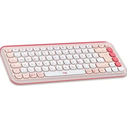 Logitech POP Icon Combo Deutsch USB und Bluetooth rose/weiß