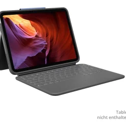 Logitech Rugged Folio - Tastatur und Foliohülle - Apple Smart connector - QWERTY - Spanisch - Graphite - für Apple 10.2-inch iPad Wi-Fi, 10