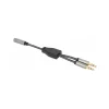 Manhattan Adapter Audioadapter Y-Audiosplitter 3.5mm Klinke Buchse auf Klinke Stecker Schwarz vergoldete Kontakte