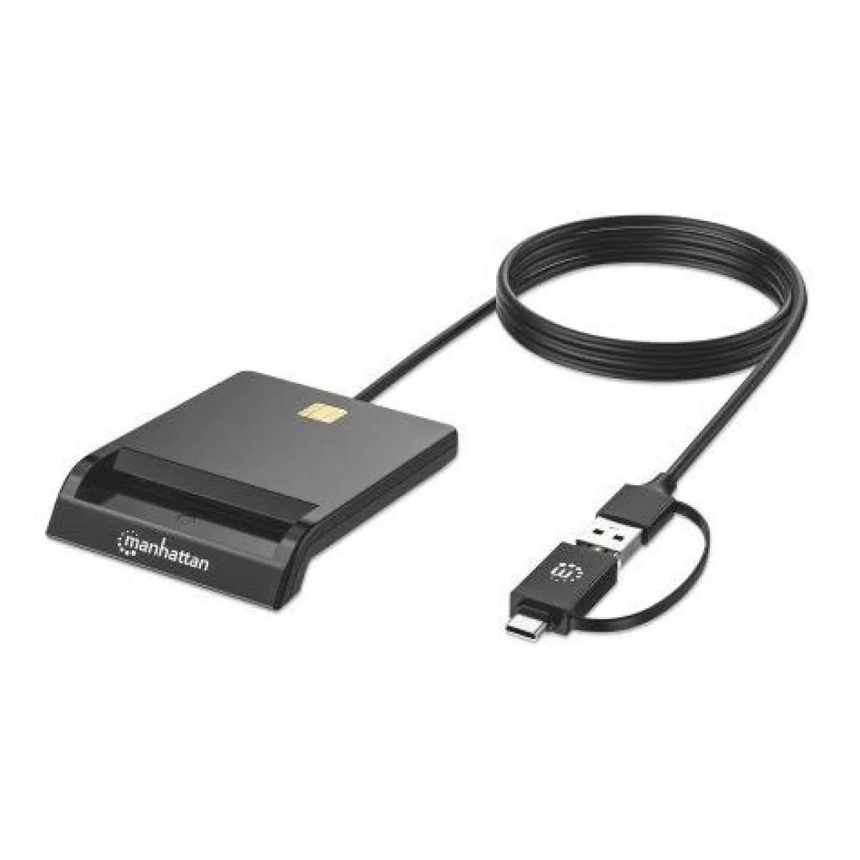 Manhattan Chipkartenleser mit USB-C / USB-A Kombo-Stecker