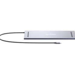 Manhattan Dockingstation 12-in-1 4K 1xHDMI 2xDP 3xUSB-A
