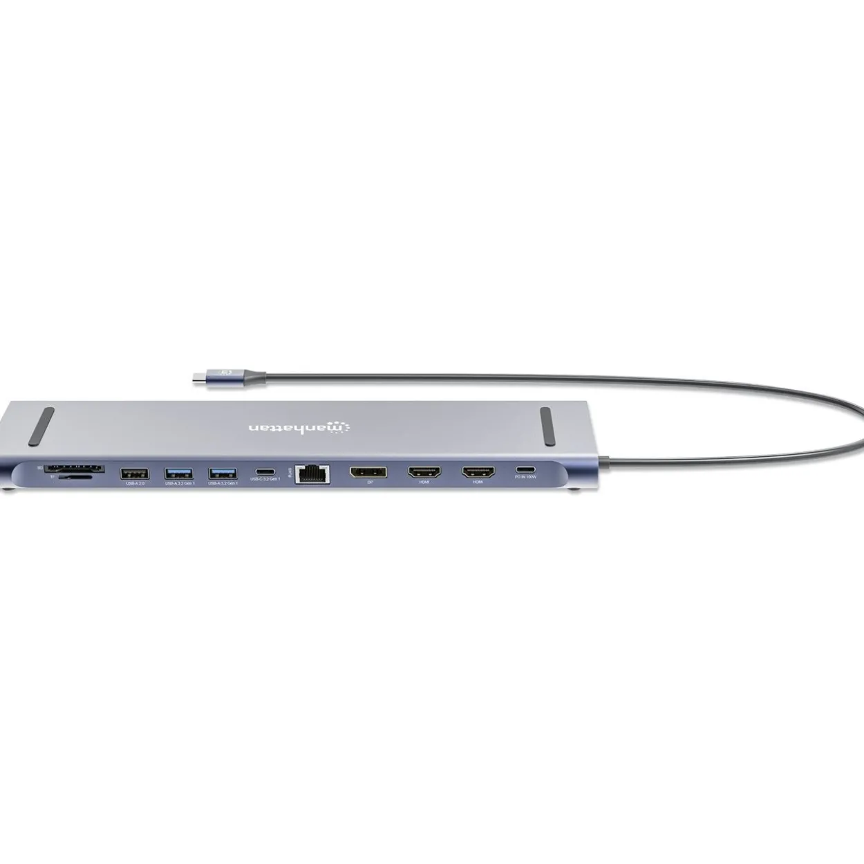 Manhattan Dockingstation 12-in-1 4K 1xHDMI 2xDP 3xUSB-A