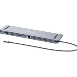 Manhattan Dockingstation 12-in-1 4K 1xHDMI 2xDP 3xUSB-A
