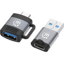 Manhattan 2er Set USB-C auf USB-A & USB-A auf USB-C-Adapter