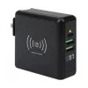 Manhattan 4-in-1 Reiseladegerät und induktive Powerbank 8.000 mAh, schwarz