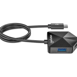 Manhattan 4-Port USB Hub USB-C Stecker 2xUSB-C 2xUSB-A Port