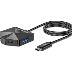 Manhattan 4-Port USB Hub USB-C Stecker 2xUSB-C 2xUSB-A Port