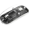 MANHATTAN Transparente Wiederaufladbare Kabellose Maus LED-Beleuchtung USB-A-Mikroempfänger Links-/Rechtshänder durchsichtig/schwarz
