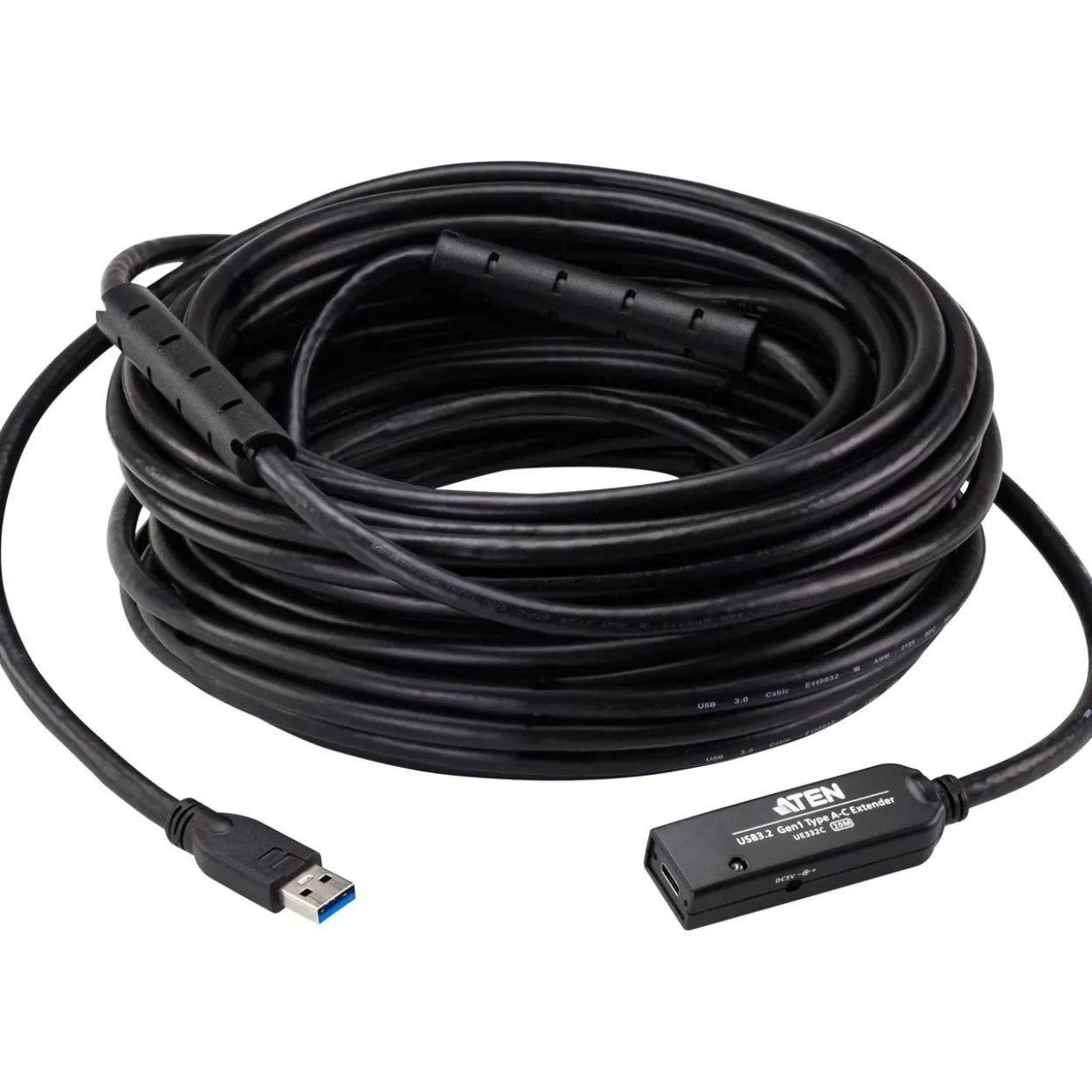 20.00m ATEN UE332C Verlängerungskabel, USB 3.2 Gen1, USB-A Stecker zu USB-C Buchse