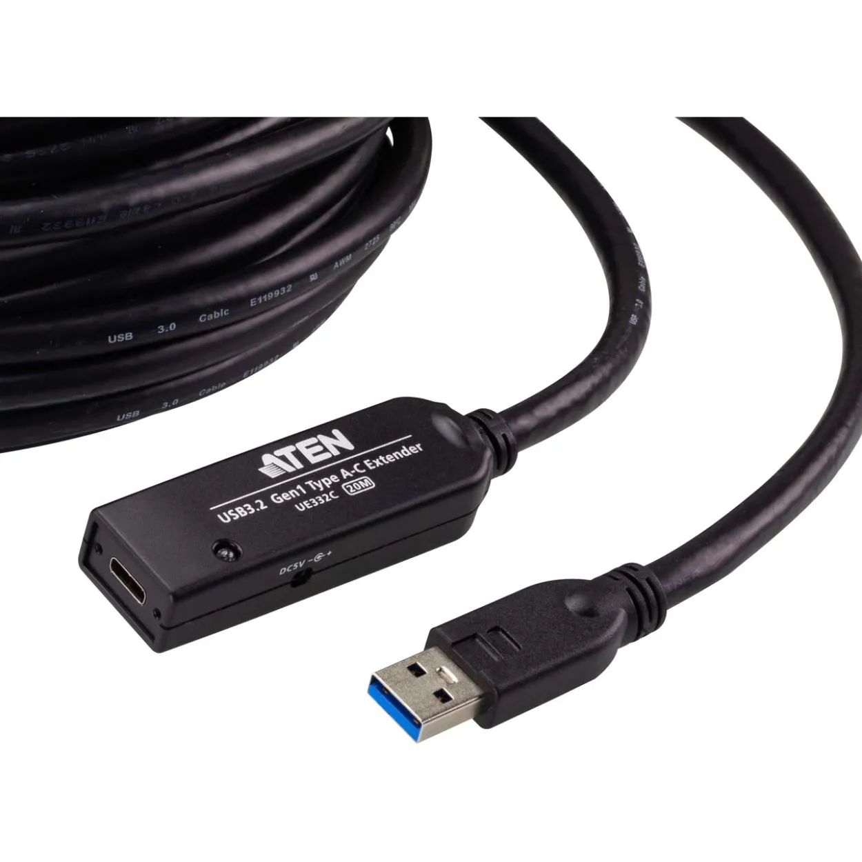 20.00m ATEN UE332C Verlängerungskabel, USB 3.2 Gen1, USB-A Stecker zu USB-C Buchse