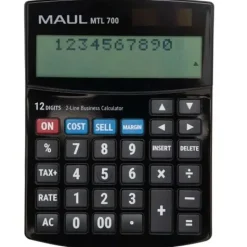 Maul Tischrechner MTL 700, 12 Stellen, 2 Zeilen, schwarz