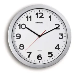 Maul Wanduhr MAULstep, 35 cm, Quarzuhr, inkl. Batt., silber