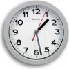 MAUL Wanduhr step weiß silber Kunststoff, Ø 20,0 cm