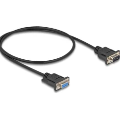 0.50m Delock Kabel Seriell D-Sub9 St/Bu mit schmalem St-Gehäu