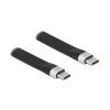 0.13m Delock USB-C Anschlusskabel USB C Stecker auf USB C Stecker Schwarz