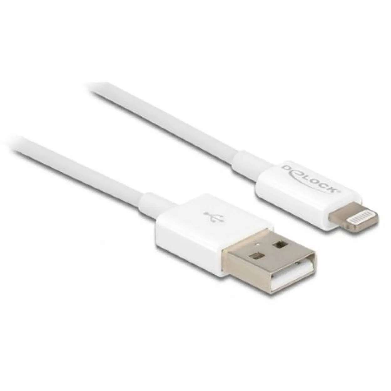 1.00m Delock USB Daten- und Ladekabel für iPhone, iPad, iPod, weiss