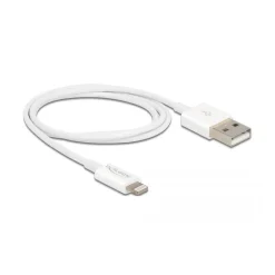 1.00m Delock USB Daten- und Ladekabel für iPhone, iPad, iPod, weiss