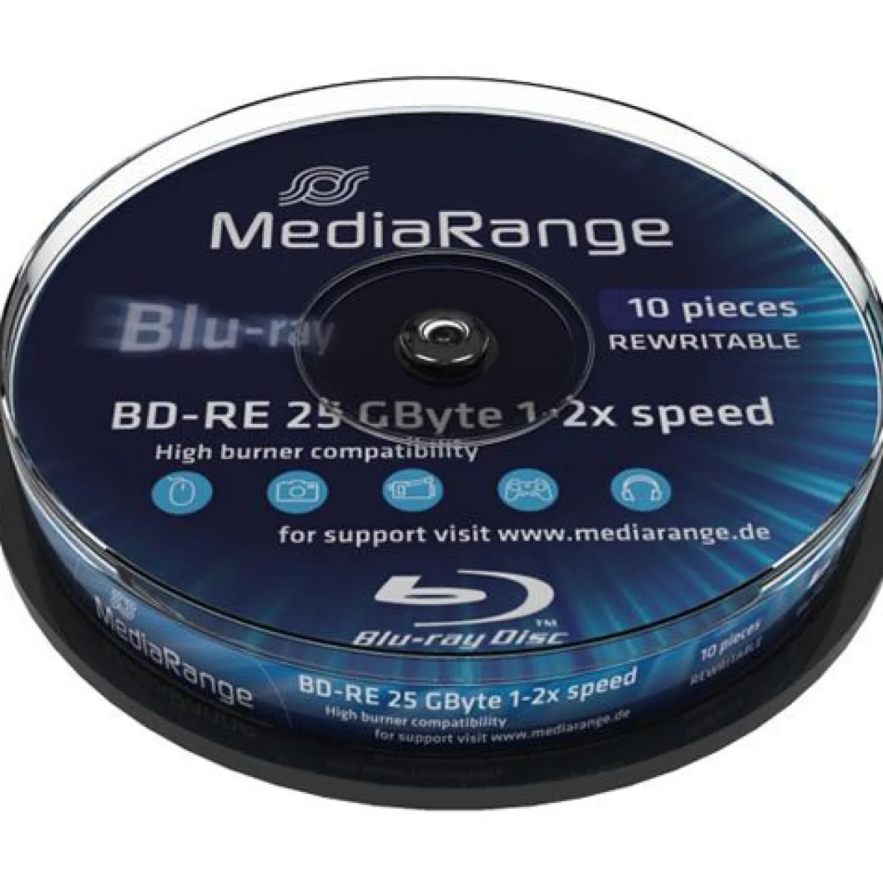 MediaRange BD-RE 25 GB 10er Spindel (MR501)