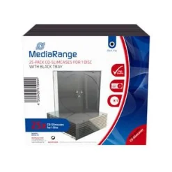 MediaRange CD SLIM CASE 1DISK (25) R BOX32-25 Leerhuellen schwarz