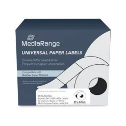 MediaRange Etiketten Brother DK-11209 29x62mm 800St. sw/ws