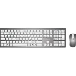MediaRange Funk-Tastatur und optis. Funk-Maus Set QWERTZ sil