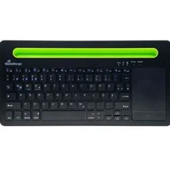 MediaRange Kompakt Tastatur USB und Bluetooth Deutsch schwarz/gruen (kabellos)