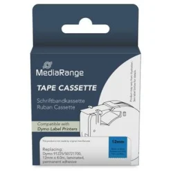 MediaRange Schriftbandka. Dymo 91225/S0721700 12mmx4m sw/bl