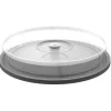MediaRange Spindel f?r 10 Dics tranparent mit schwarzem Bode