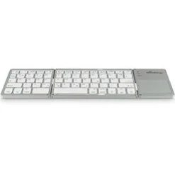 MediaRange Tastatur USB und Bluetooth Deutsch silber (kabellos)