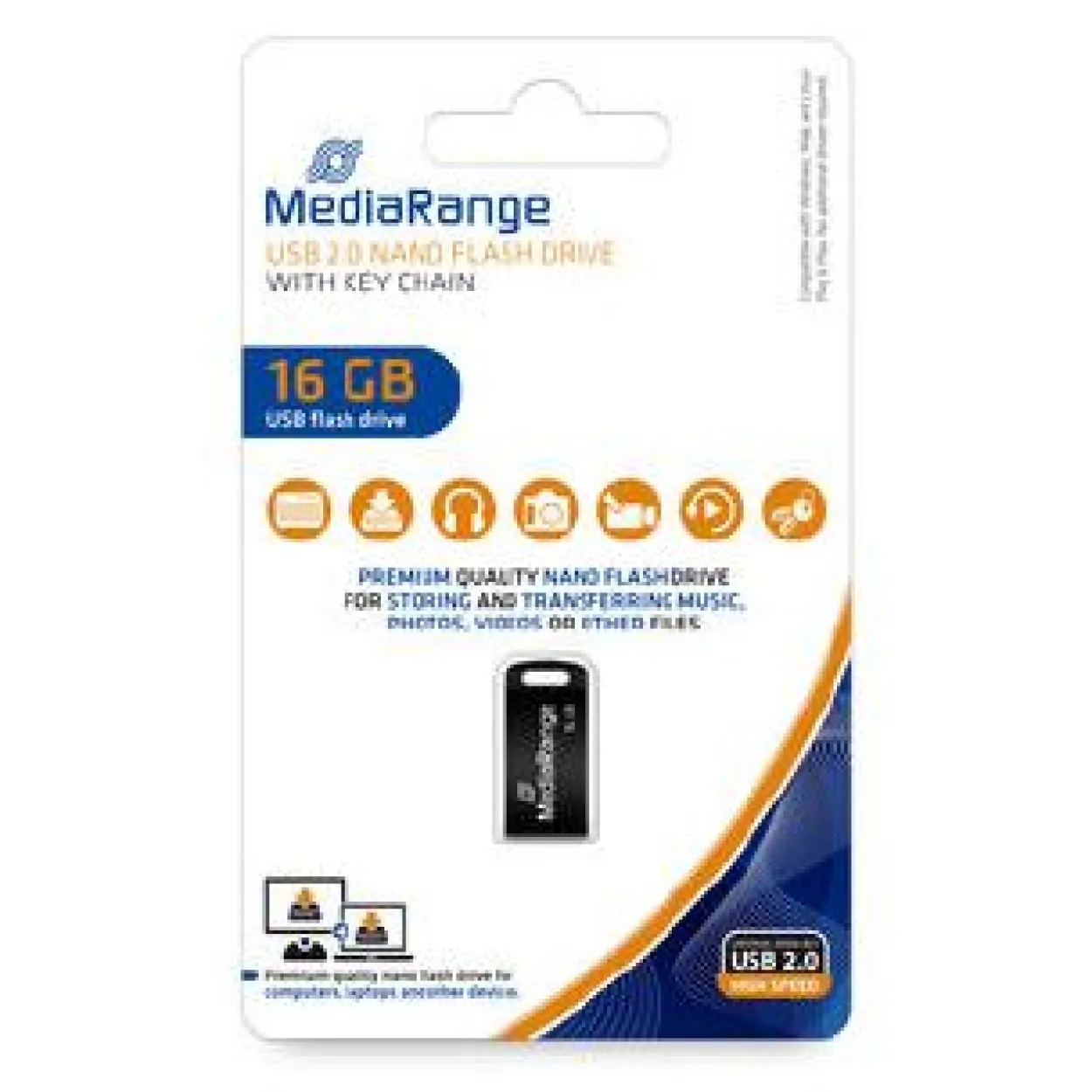 MediaRange USB-Stick 16GB USB 2.0 Nano
