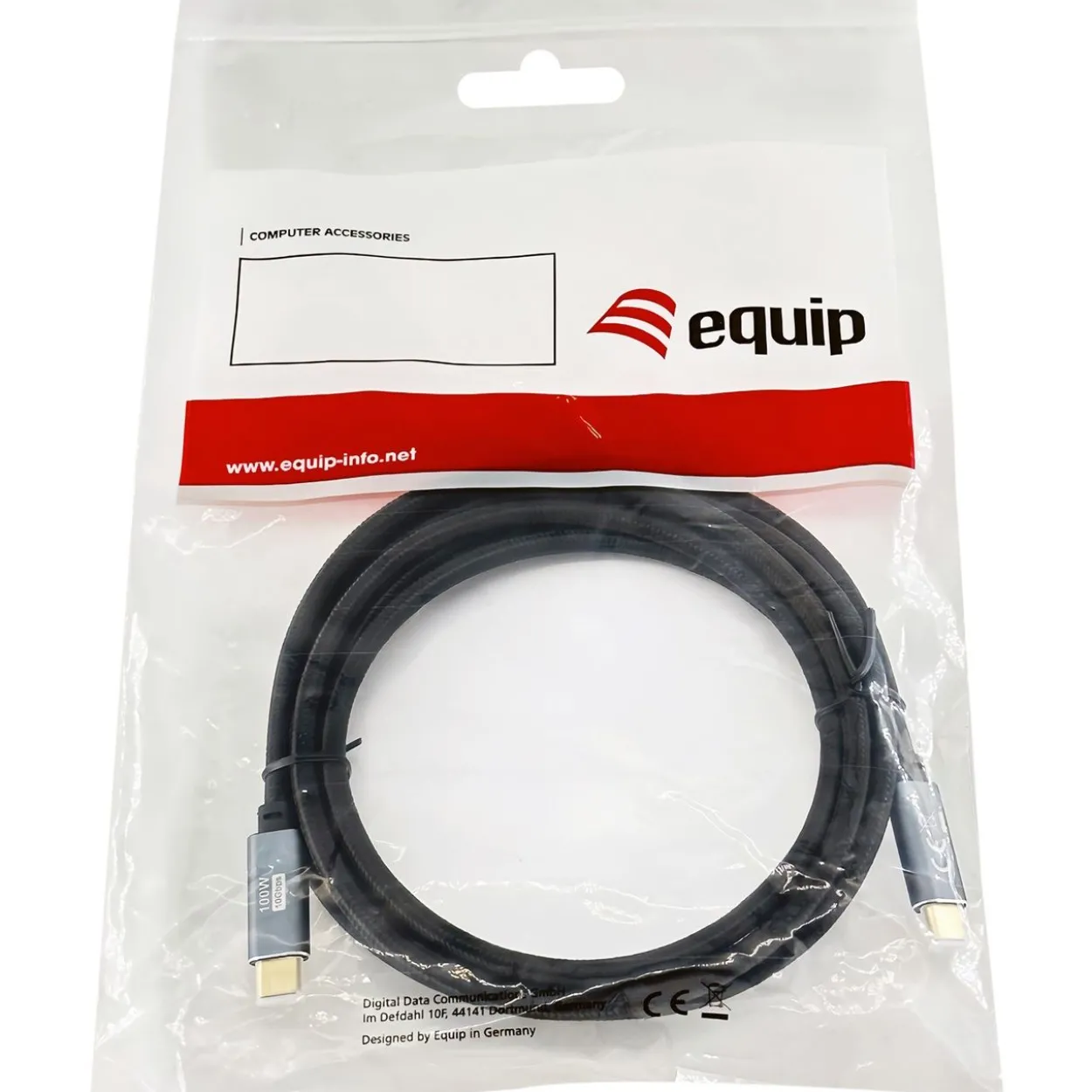 2.00m Equip USB Kabel 3.2 C -> C St/St 2.00m 5A schwarz