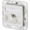 Metz Connect Anschlussdose Cat6A UP 1xRJ45 Kanaleinb RAL9010 rws Schneidklemm designfähig