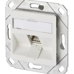 Metz Connect Anschlussdose Cat6A UP 1xRJ45 Kanaleinb RAL9010 rws Schneidklemm designfähig