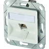 Metz Connect Anschlussdose Cat6A 1xRJ4 UP Kanaleinb RAL9010 rws Schneidklemm Designf